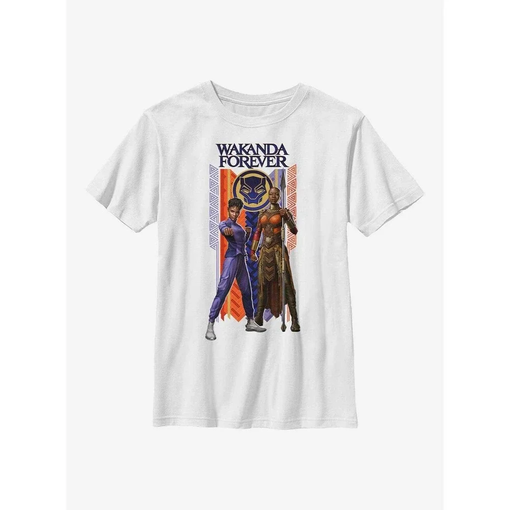 Abercrombie Kids Black Panther Boys White Graphic T-Shirt Size 9/10